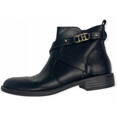 Czarne botki damskie zamek TOMMY HILFIGER 39 Czarne botki damskie zamek TOMMY HILFIGER 39