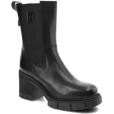 Czarne Botki Nessi Damskie Eleganckie Buty Na Obcasie Czarne Botki Nessi Damskie Eleganckie Buty Na Obcasie