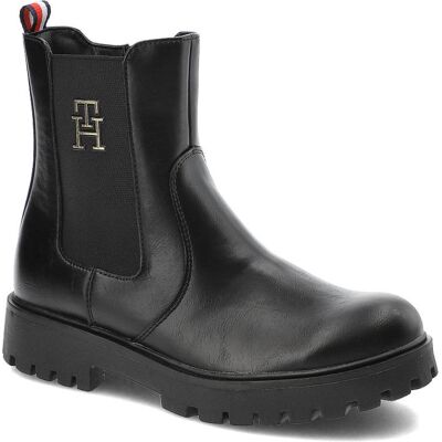Czarne Botki Tommy Hilfiger Modne Buty Damskie Czarne Botki Tommy Hilfiger Modne Buty Damskie