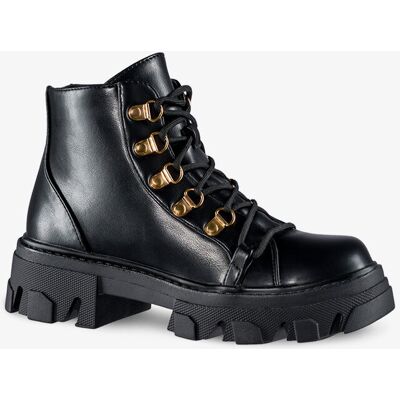 Czarne botki workery damskie sznurowane Casu G22WX2-B-N-40 Czarne botki workery damskie sznurowane Casu G22WX2-B-N-40
