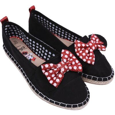 sarcia.eu Czarne espadryle z kokardą Myszka Minnie DISNEY, rozmiar 38 sarcia.eu Czarne espadryle z kokardą Myszka Minnie DISNEY, rozmiar 38