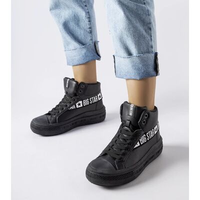 Czarne ocieplane trampki Big Star MM274010-37 Czarne ocieplane trampki Big Star MM274010-37