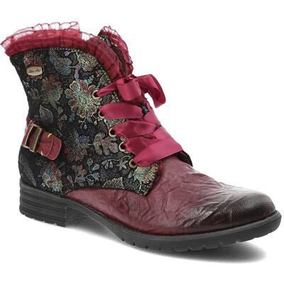 Inny producent Czerwone Botki Laura Vita Gustowne Skórzane Buty Inny producent Czerwone Botki Laura Vita Gustowne Skórzane Buty