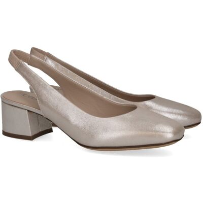 Czółenka damskie z odkrytą piętą Caprice 9-29500-42 341 TAUPE METALLIC 40 Czółenka damskie z odkrytą piętą Caprice 9-29500-42 341 TAUPE METALLIC 40