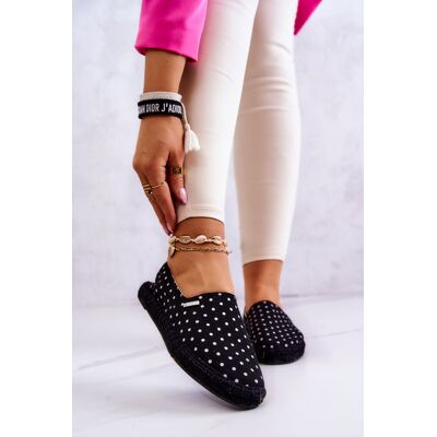 Damskie Espadryle W Groszki Big Star JJ274867 Czarne-38 Damskie Espadryle W Groszki Big Star JJ274867 Czarne-38