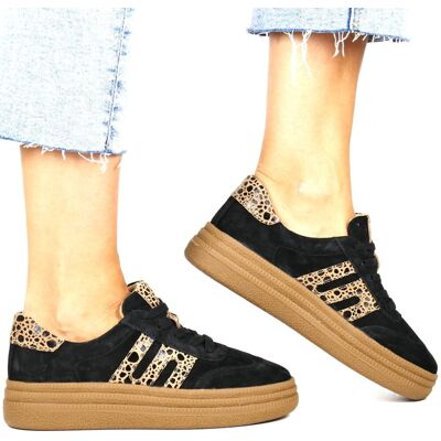 DAMSKIE SNEAKERSY SKÓRZANE FILIPPOO 7114 CZARNE LEOPARD PANTERKA DAMSKIE SNEAKERSY SKÓRZANE FILIPPOO 7114 CZARNE LEOPARD PANTERKA