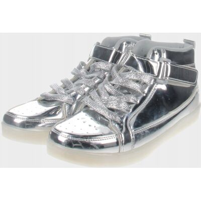 Inny producent DAMSKIE SREBRNE METALICZNE BUTY SPORTOWE WYSOKIE 39 26GA Inny producent DAMSKIE SREBRNE METALICZNE BUTY SPORTOWE WYSOKIE 39 26GA