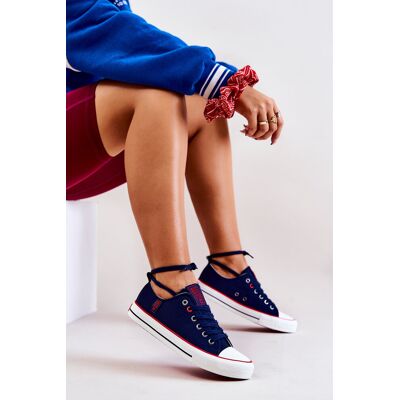Damskie Trampki BIG STAR JJ274121 Granatowe-37 Damskie Trampki BIG STAR JJ274121 Granatowe-37