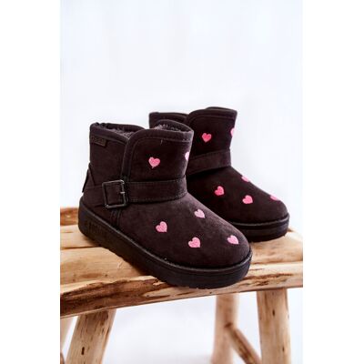 Dziecięce Botki Śniegowce Big Star KK374244 Szare-34 Dziecięce Botki Śniegowce Big Star KK374244 Szare-34