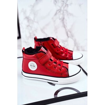 Dziecięce Ocieplane Trampki Big Star GG374034 Czerwone-34 Dziecięce Ocieplane Trampki Big Star GG374034 Czerwone-34