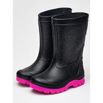 Dziewczęce kalosze brokatowe czarne Realpaks r.27/28 Dziewczęce kalosze brokatowe czarne Realpaks r.27/28