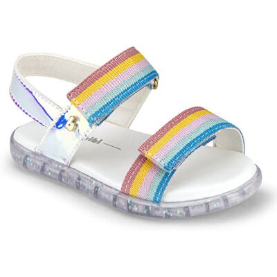 Dziewczęce sandałki z brokatem białe Bibi Shoes r.27 Dziewczęce sandałki z brokatem białe Bibi Shoes r.27