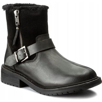 Emu Australia Botki Czarne Skórzane 31 3d6g5* Eu 31 3_6 Emu Australia Botki Czarne Skórzane 31 3d6g5* Eu 31 3_6