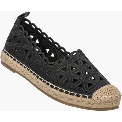 Potocki Espadryle Damskie Ażurowe Buty Letnie Wsuwane Plecione Czarne 40 Potocki Espadryle Damskie Ażurowe Buty Letnie Wsuwane Plecione Czarne 40