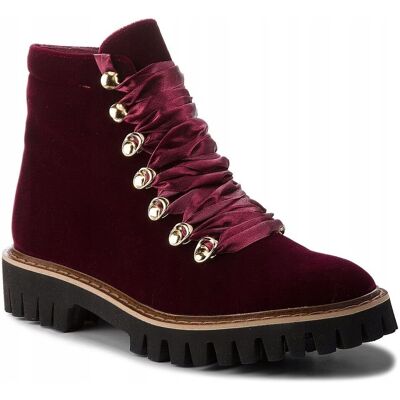 Eva Minge Damskie Buty Botki Bordowe 38 0mx2* Eu 38 0_x Eva Minge Damskie Buty Botki Bordowe 38 0mx2* Eu 38 0_x