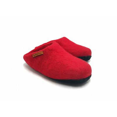 Feltiness, Czerwone, kapcie wełniane z podeszwą 39-40 (25cm) Feltiness, Czerwone, kapcie wełniane z podeszwą 39-40 (25cm)