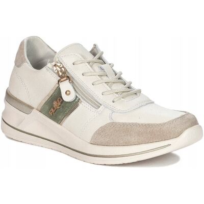 Inny producent Filippo Półbuty Sneakersy damskie skórzane beż+zielony DP6083/24 BE GE r.37 Inny producent Filippo Półbuty Sneakersy damskie skórzane beż+zielony DP6083/24 BE GE r.37