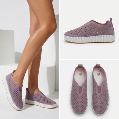 Inny producent Fioletowe Damskie półbuty slip on Rovira 41 Inny producent Fioletowe Damskie półbuty slip on Rovira 41