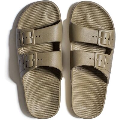 Freedom Moses - Klapki Dziecięce - Khaki - Kolor Zielony 32/33 Freedom Moses - Klapki Dziecięce - Khaki - Kolor Zielony 32/33