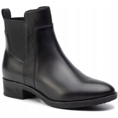 Geox D94G1G Damskie Botki Czarne Klocek 37 Jkb Geox D94G1G Damskie Botki Czarne Klocek 37 Jkb