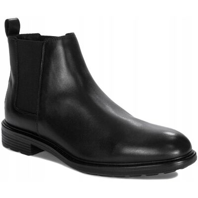 Geox Sztyblety męskie skórzane czarne U46CGA-00043 Black r.45 Geox Sztyblety męskie skórzane czarne U46CGA-00043 Black r.45