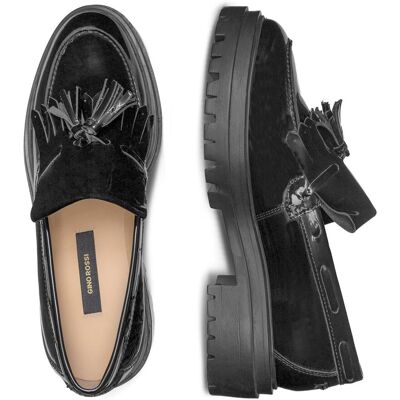 Gino Rossi Loafersy Damskie Czarny VERA-21072 Gino Rossi Loafersy Damskie Czarny VERA-21072