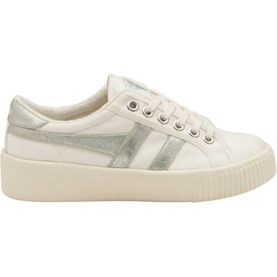 Gola Classics Women's Tennis Mark Cox Trainers Off White/Silver CLA280WJ - 36 Gola Classics Women's Tennis Mark Cox Trainers Off White/Silver CLA280WJ - 36