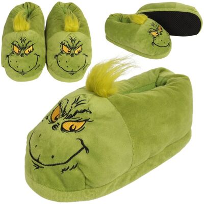 sarcia.eu Grinch Zielone kapcie/papcie unisex, ciepłe, miękkie 39-41 EU sarcia.eu Grinch Zielone kapcie/papcie unisex, ciepłe, miękkie 39-41 EU