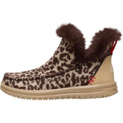 HeyDude Damskie Ciepłe Buty Botki Camden Brushed Leopard Cozy 36 HeyDude Damskie Ciepłe Buty Botki Camden Brushed Leopard Cozy 36