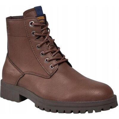 Jack&jones; Trzewiki Męskie Brązowe Gładkie 44 Ż7b Jack&jones; Trzewiki Męskie Brązowe Gładkie 44 Ż7b
