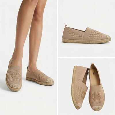 Inny producent Jasnobrązowe Damskie półbuty slip on Heili 40 Inny producent Jasnobrązowe Damskie półbuty slip on Heili 40