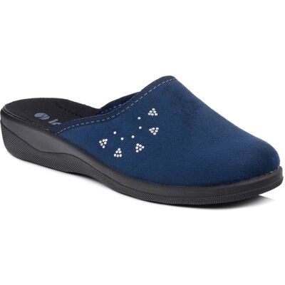 Kapcie damskie granatowe Inblu CU-9H pantofle domowe zakryte palce-37 Kapcie damskie granatowe Inblu CU-9H pantofle domowe zakryte palce-37