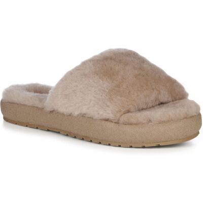 Kapcie domowe damskie Emu Australia z futerkiem wełniane Mckay camel-39 Kapcie domowe damskie Emu Australia z futerkiem wełniane Mckay camel-39