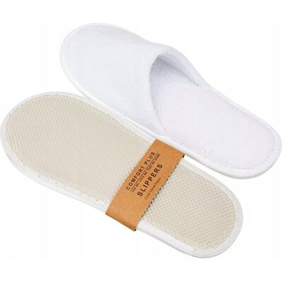 Inny producent Kapcie hotelowe COMFORT PLUS białe , karton 100 par. Inny producent Kapcie hotelowe COMFORT PLUS białe , karton 100 par.