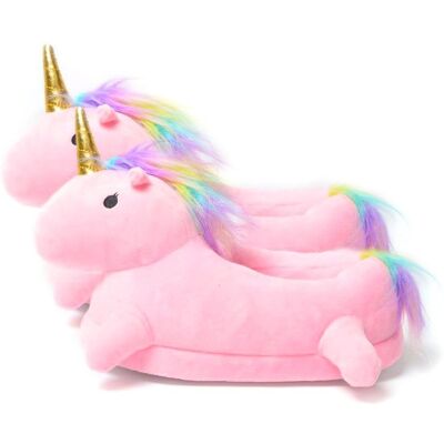 Zolta Kapcie Unicorn Jednorożec Pluszowe Różowy Zolta Kapcie Unicorn Jednorożec Pluszowe Różowy