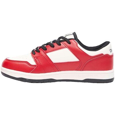 Kappa RERNAL JR LACE dziecięce sneakersy białe z czerwonym akcentem Kappa RERNAL JR LACE dziecięce sneakersy białe z czerwonym akcentem