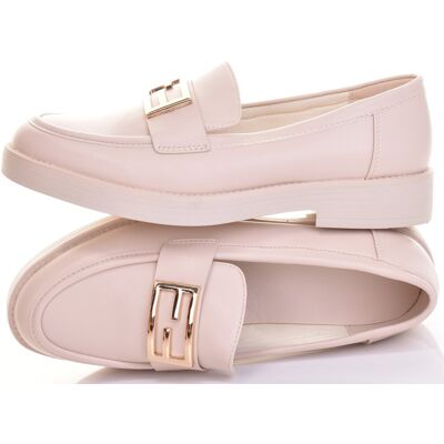 Inny producent KLASYCZNE LOAFERSY DAMSKIE MOKASYNY EKOSKÓRZANE WYGODNE CASUAL BEŻOWE Inny producent KLASYCZNE LOAFERSY DAMSKIE MOKASYNY EKOSKÓRZANE WYGODNE CASUAL BEŻOWE