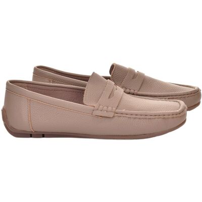 Inny producent KLASYCZNE MĘSKIE MOKASYNY WSUWANE SKÓRZANE BUTY CASUAL BEŻOWE Inny producent KLASYCZNE MĘSKIE MOKASYNY WSUWANE SKÓRZANE BUTY CASUAL BEŻOWE