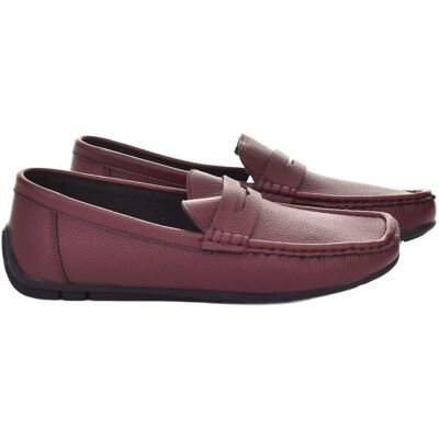 Inny producent KLASYCZNE MĘSKIE MOKASYNY WSUWANE SKÓRZANE BUTY CASUAL BORDOWE Inny producent KLASYCZNE MĘSKIE MOKASYNY WSUWANE SKÓRZANE BUTY CASUAL BORDOWE