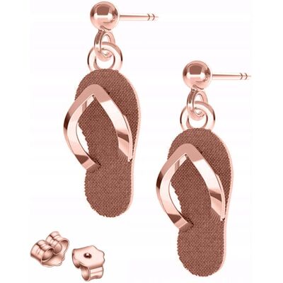 LAREZO Kolczyki Pozłacane Klapki Japonki Buty Buciki Laczki na Sztyfcie SREBRO 925 LAREZO Kolczyki Pozłacane Klapki Japonki Buty Buciki Laczki na Sztyfcie SREBRO 925
