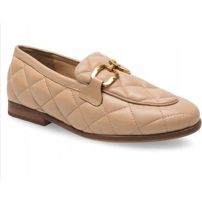 Loafersy damskie VICTORIA-05W1-042 Beżowy rozmiar 39 Loafersy damskie VICTORIA-05W1-042 Beżowy rozmiar 39
