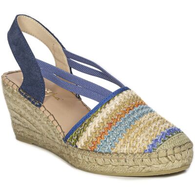 Maciejka Espadryle damskie na koturnie Jeans-37 Maciejka Espadryle damskie na koturnie Jeans-37
