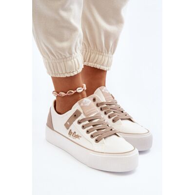 Lee Cooper Białe Tkankowe Sneakers - Buty Lee Cooper Białe Tkankowe Sneakers - Buty