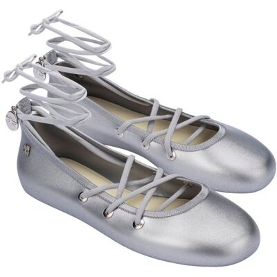 Melissa Beta AD Silver Baleriny Damskie Srebrne 40 Melissa Beta AD Silver Baleriny Damskie Srebrne 40