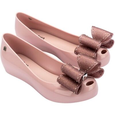 Melissa Ultragirl Classic Bow AD Light Pink Glitter Baleriny Damskie Różowe Brokat 35/36 Melissa Ultragirl Classic Bow AD Light Pink Glitter Baleriny Damskie Różowe Brokat 35/36