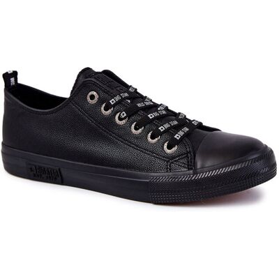Męskie Skórzane Trampki Big Star KK174053 Czarne-41 Męskie Skórzane Trampki Big Star KK174053 Czarne-41