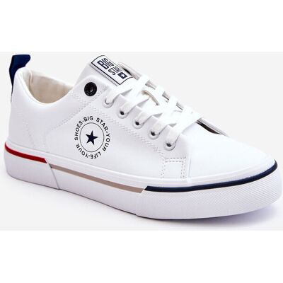 Męskie Skórzane Trampki Big Star LL174209 Białe-41 Męskie Skórzane Trampki Big Star LL174209 Białe-41