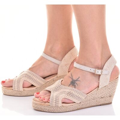 Inny producent MODNE SANDAŁY DAMSKIE ESPADRYLE NA KOTURNIE PLATFORMIE ELEGANCKIE BEŻOWE Inny producent MODNE SANDAŁY DAMSKIE ESPADRYLE NA KOTURNIE PLATFORMIE ELEGANCKIE BEŻOWE