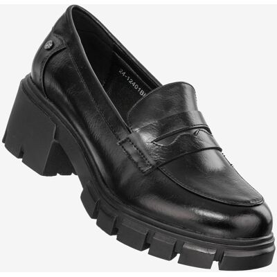 Mokasyny Damskie Buty Eleganckie Półbuty Czarne Potocki 24-2-12401BKPU Czarny 37 Mokasyny Damskie Buty Eleganckie Półbuty Czarne Potocki 24-2-12401BKPU Czarny 37