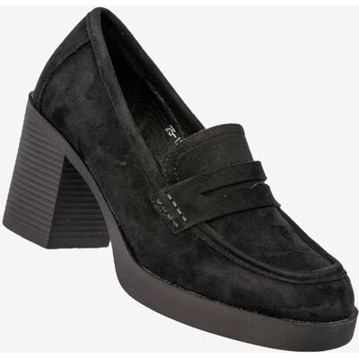 Mokasyny Damskie Buty Na Słupku Loafersy Czarne Potocki 25-12548BK Czarny 38 Mokasyny Damskie Buty Na Słupku Loafersy Czarne Potocki 25-12548BK Czarny 38